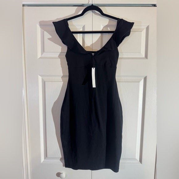 Susana Monaco V-Neck Ruffle-Strap Knee-Length Dress NWT Size M - Picture 3 of 6